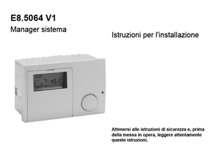 DRCASCACONTAA System manager_E8.5064 IT 1.905-V1-Inst-14 1115_Installation manual_Italian download